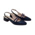 Leather square toe pump