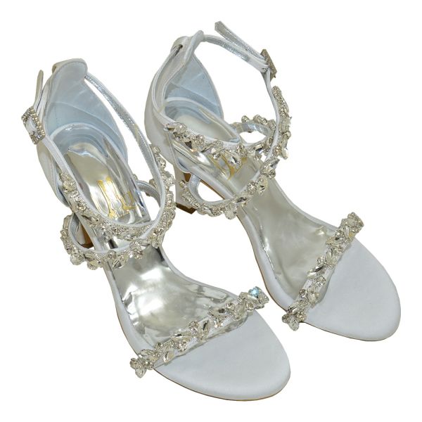 Oreanthi bell heel Lou bridal sandals