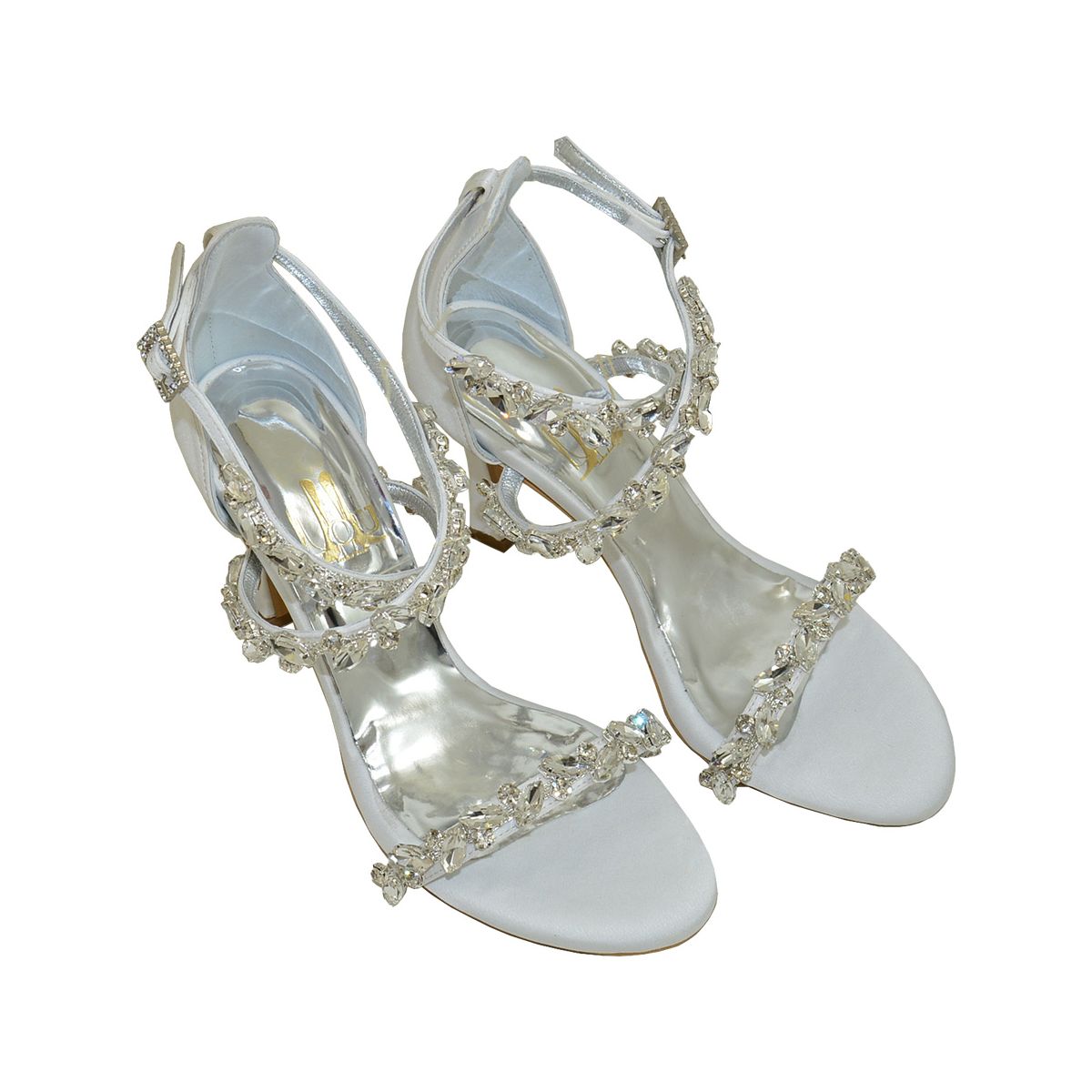 Oreanthi bell heel Lou bridal sandals