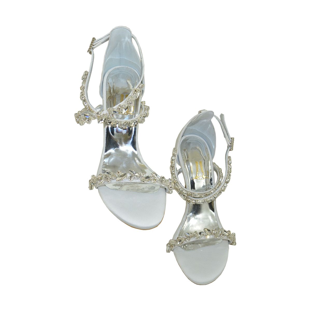 Oreanthi bell heel Lou bridal sandals