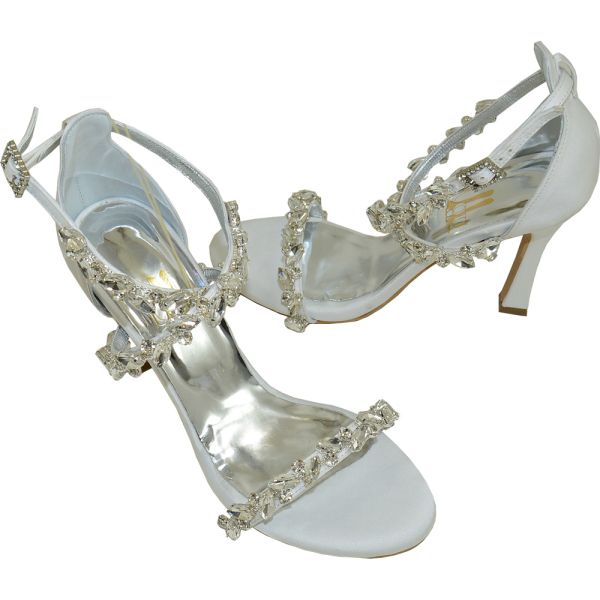 Oreanthi bell heel Lou bridal sandals