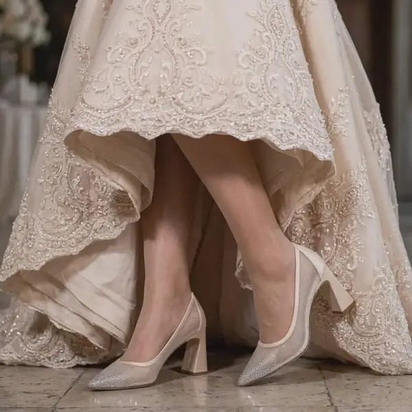 Queen nude Lou bridal shoes