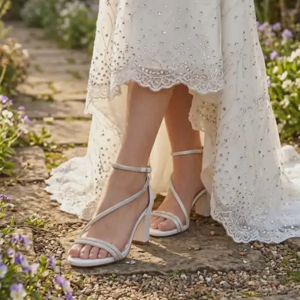 Bridal sandals | Nancy Lou bridal evening sandals |Lou Shoes