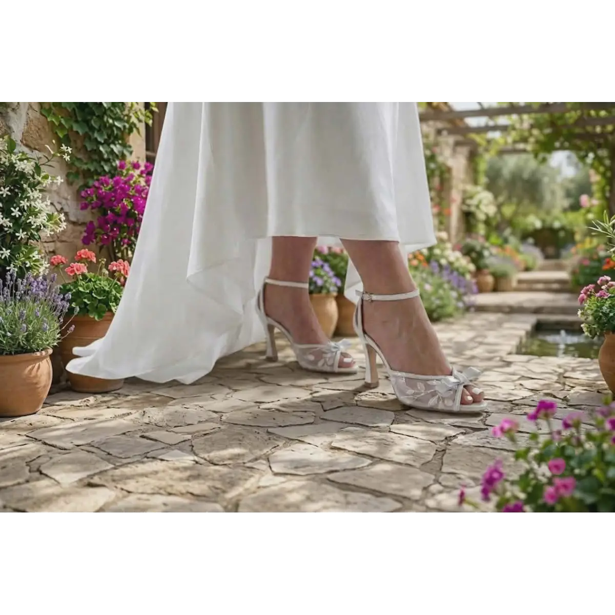 Lorenza Lou bridal sandals