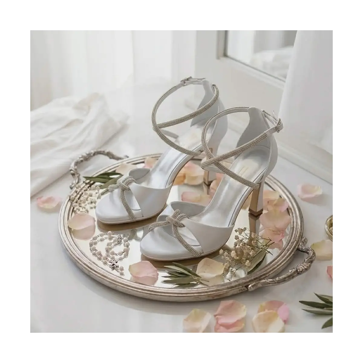 Crystals Lou bridal evening sandals