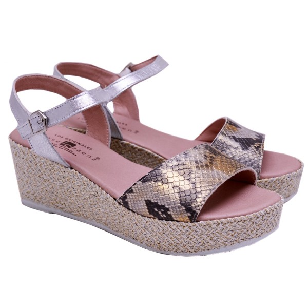JOSE SAENZ WEDGE SANDALS PYTHON