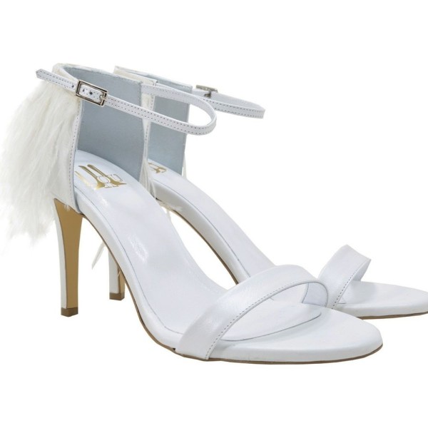 Lou bridal evening sandals Marabou