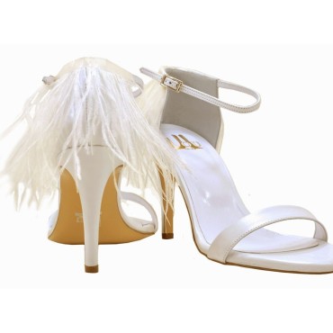 Lou bridal evening sandals Marabou