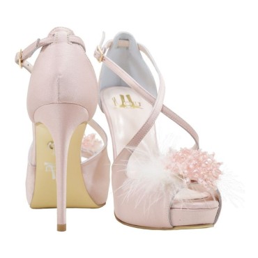 Lou bridal sandals Rosa