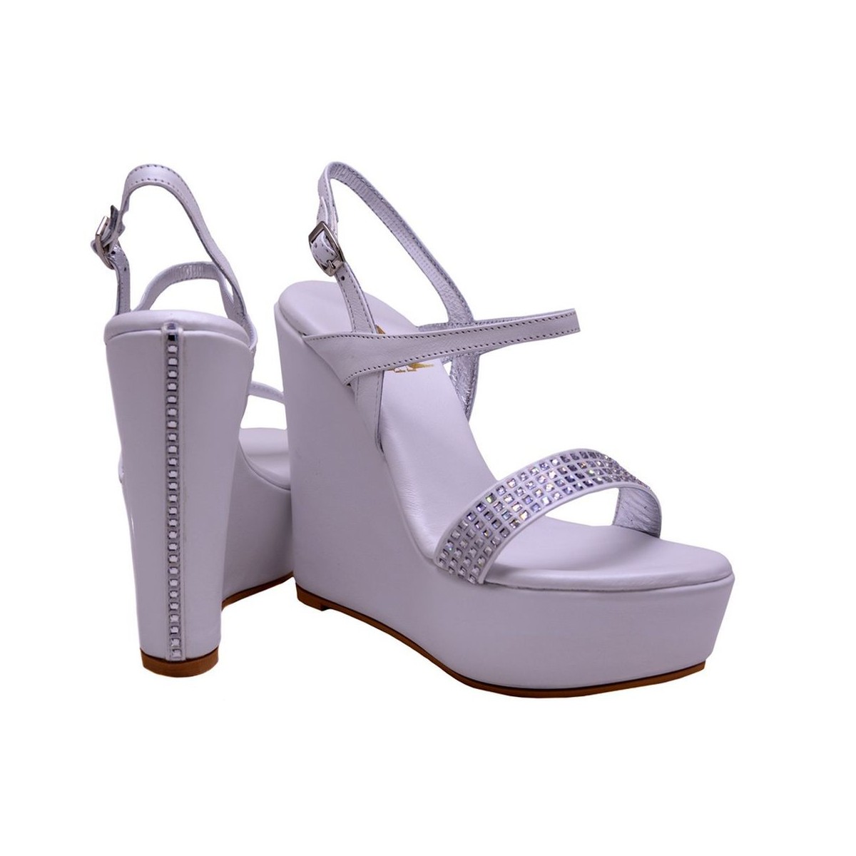 Lou bridal wedge sandals Eva