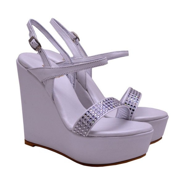 Lou bridal wedge sandals Eva