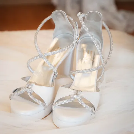 Crystals Lou bridal sandal custom made